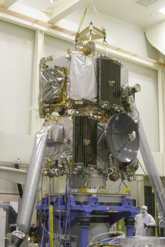 The STEREO (Solar Terrestrial Relations Observatory) takes a ride on a T4000 before launch in 2006