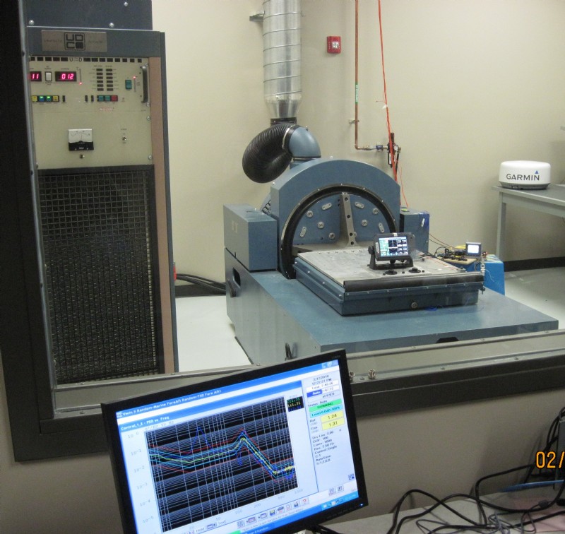 GPS and avionics testing on the slip table of a H560B-24